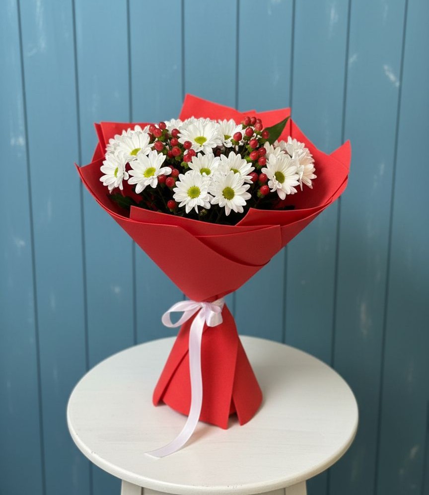 Букет цветов из: Хризантемы в Новоселки