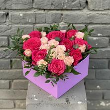 Цветочная композиция из Розы в коробке в Новоселки