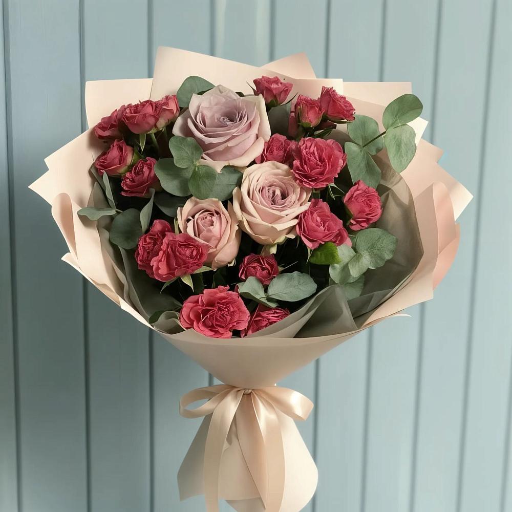 Букет цветов из: Гвоздики и Розы в Новоселки