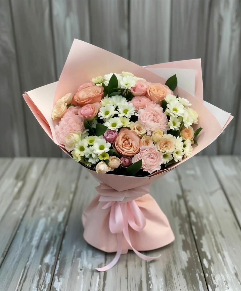 Букет цветов из: Гвоздики, Розы и Хризантемы в Новоселки