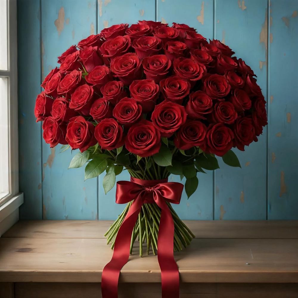 Букет Красные розы Блэк Меджик в Новоселки