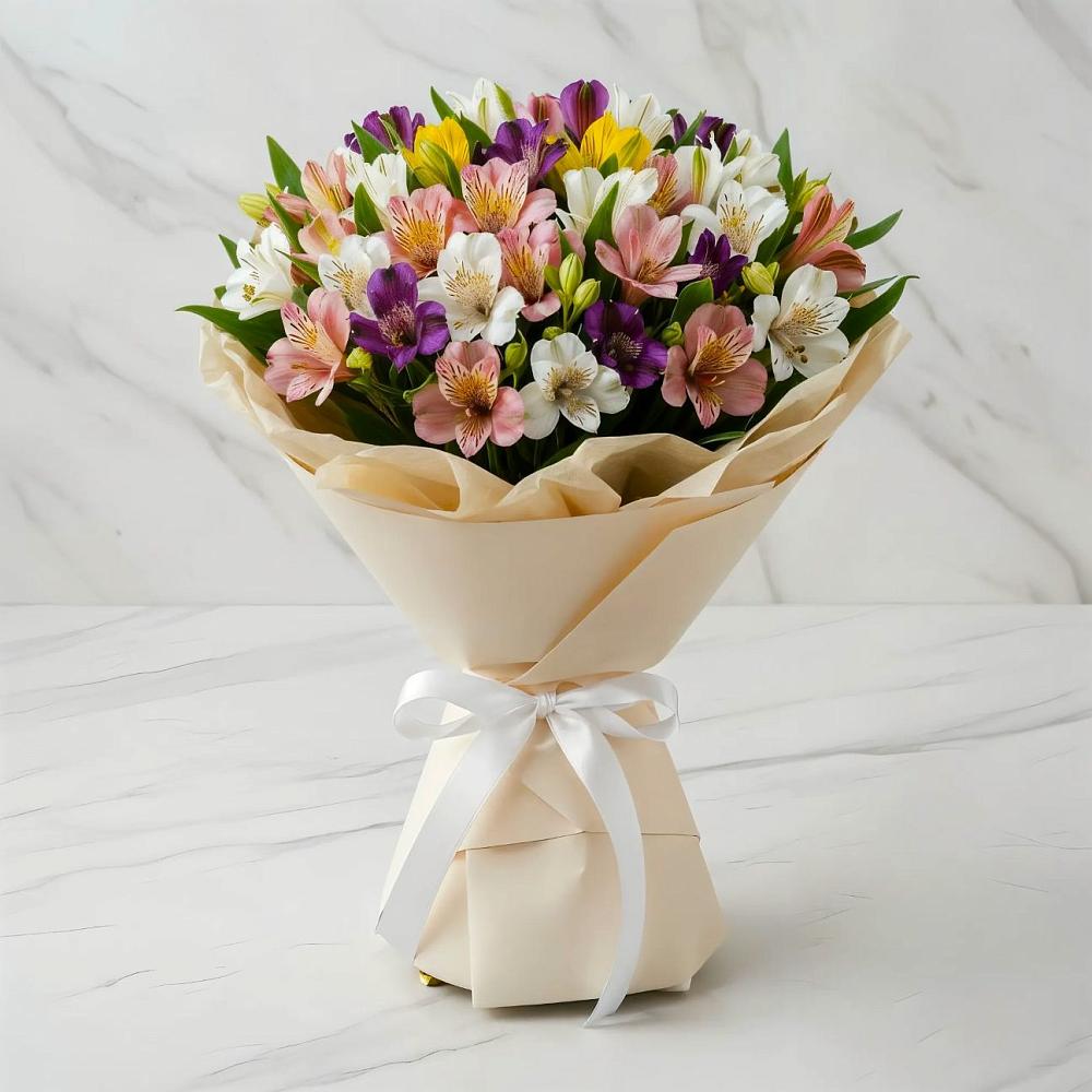 Букет цветов из: Альстромерии в Новоселки