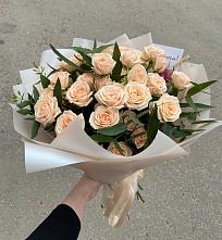 Букет Кремовые розы Латте в Новоселки
