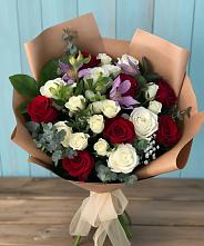 Букет цветов из:  Розы и Альстромерии #REPLACE_PRED# Новоселки