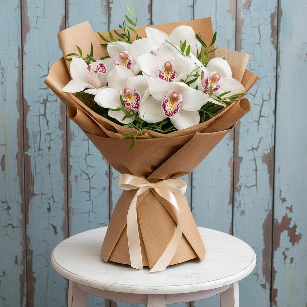 Букет цветов из: Орхидеи и Розы в Новоселки