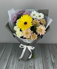 Букет цветов из:  Розы, Герберы и Хризантемы в Новоселки