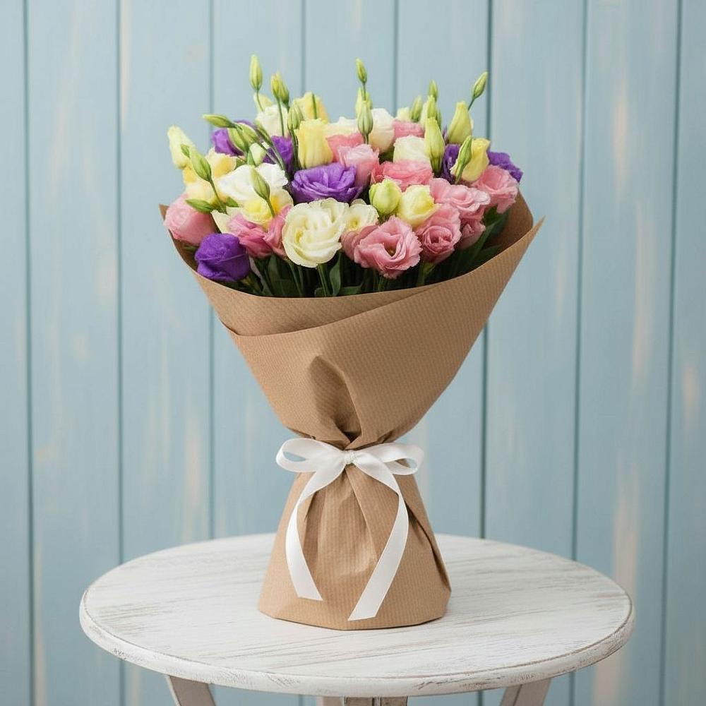 Букет цветов из: Лизиантусы в Новоселки