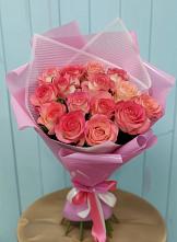 Букет 15 Розовых роз Равель #REPLACE_PRED# Новоселки