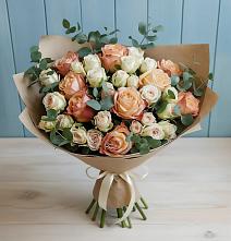 Букет цветов из:  Альстромерии и Розы #REPLACE_PRED# Новоселки